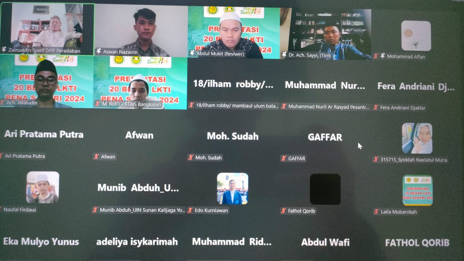 Pengumuman Juara Lomba Karya Tulis Ilmiah (LKTI) Nasional Pena Santri 2024