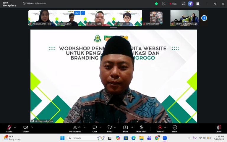 Perkuat Transformasi Digital, Dosen IDB Pamekasan Madura sekaligus Pengurus DPP PERADABAN Jadi Narsumber Workshop Website UIN Ponorogo